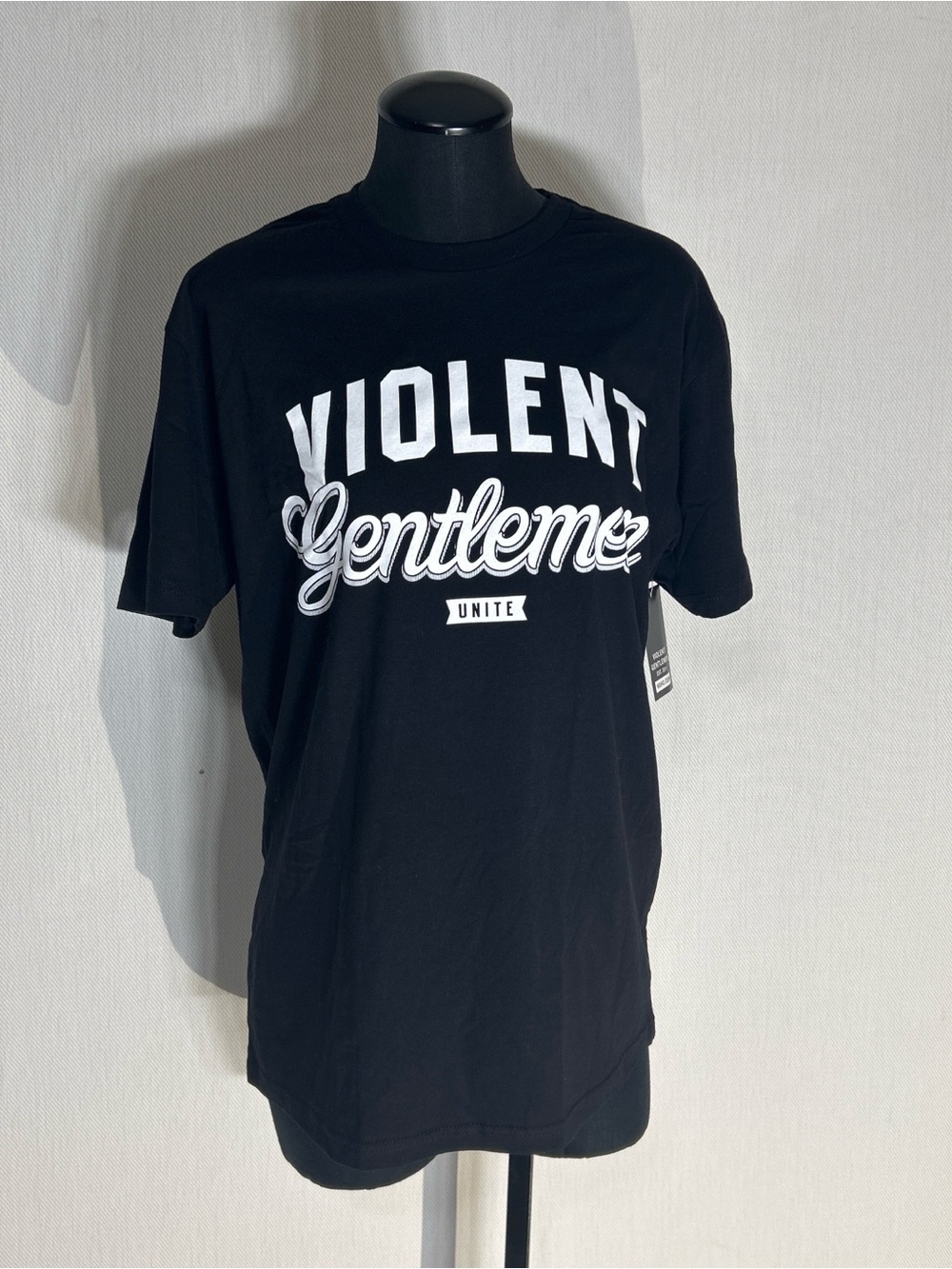 VIOLENT GENTLEMEN Size L Unite Black Graphic T-Shirt - Men